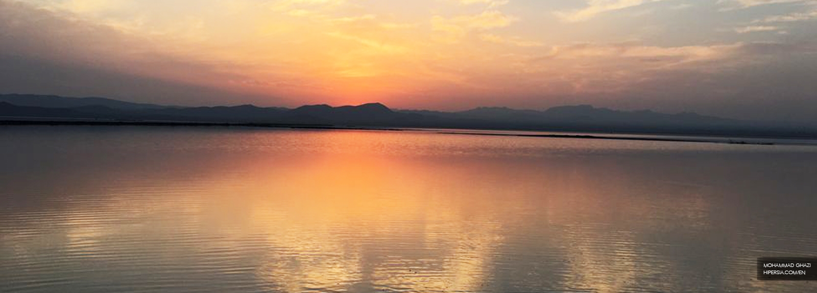 Reflection of the sky on the earth